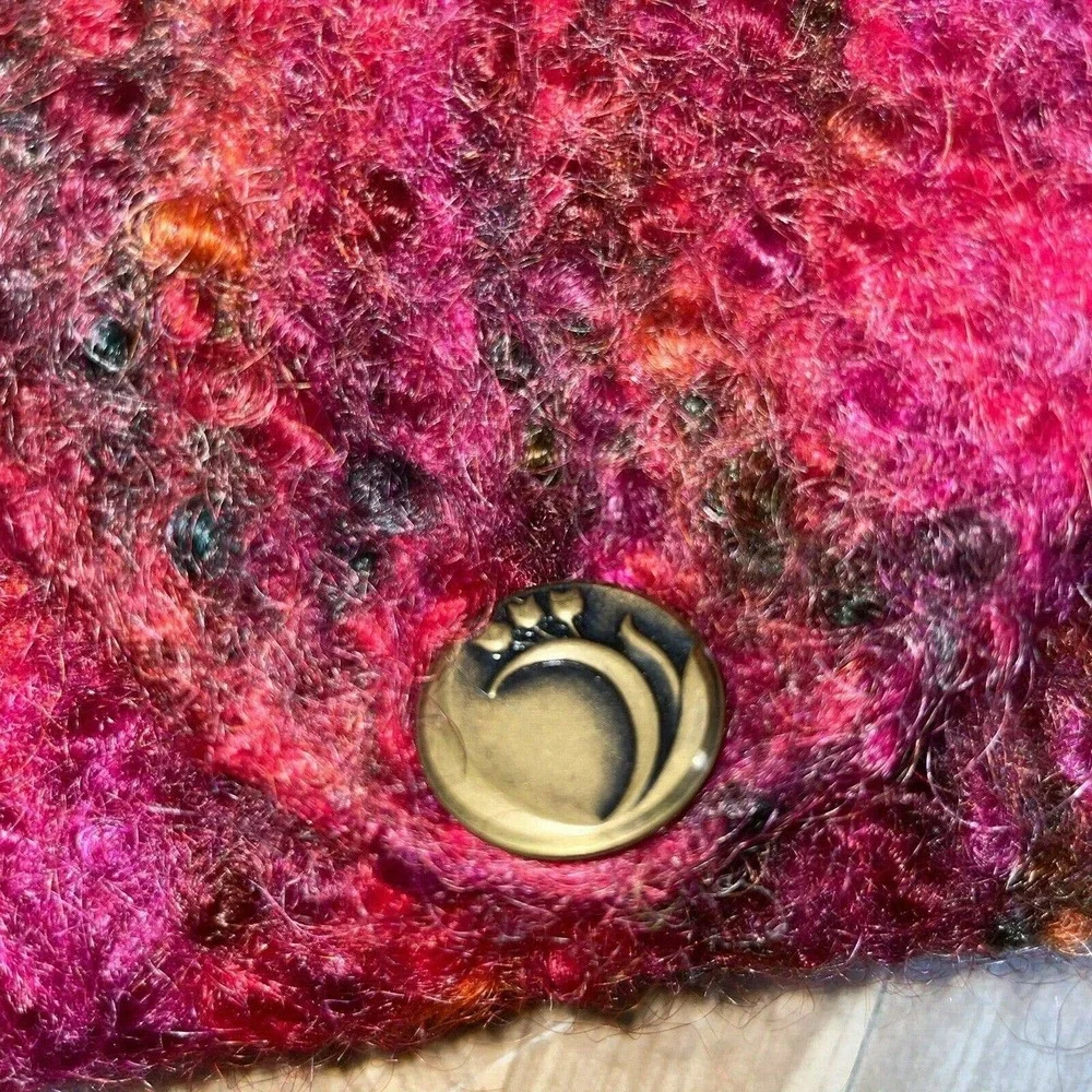 Handmade Felted Wool/Mohair Clutch Purse with Strap NWT OOAK - Picture 5 of 7